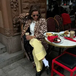 Vintage Epic New York Animal Print Cheetah Leopard Coat Jacket S thumbnail 2