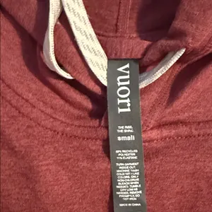 Vuori Maroon Hoodie with Cream Drawstrings thumbnail 2