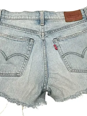 Levis cutoff Shorts Blue Denim Women's 27 thumbnail 5