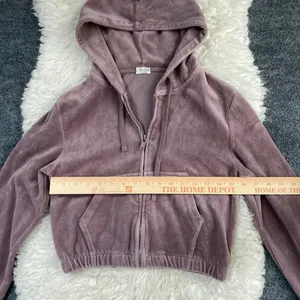 John Galt Velour Pants Mauve Pink Purple Anastasia Velvet Jacket Zip Up thumbnail 5
