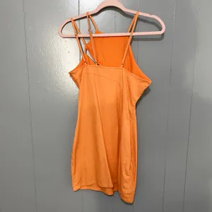 NEW Showpo Patchico Orange Linen Blend Look Split Bust Bodycon Mini Dress 6 thumbnail 6