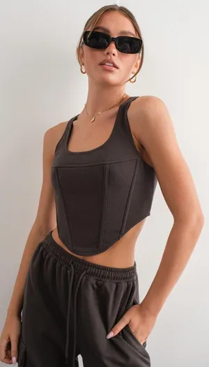 Isabelle’s Cabinet Pretty Garbage Cropped Corset & Jogger Set thumbnail 2