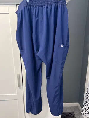 Scrubstar Indigo Blue Drawstring Utility Women’s Scrub Pants Good Condition 3X thumbnail 3