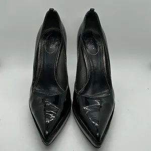 Prada Authenticated Black Patent Leather Stiletto Heel Shoes **Sz 38/US Size 8** thumbnail 3