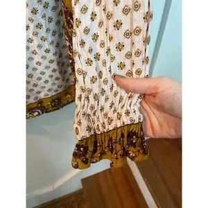 ***Free People Bohemian Changing Times Printed Blouse Tea, sz M thumbnail 8