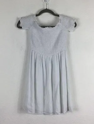 Show Me Your MuMu Dolly Smocked White Mini Dress Medium thumbnail 14