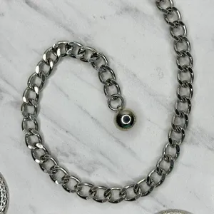 Chunky Studded Silver Tone Chain Belt One Size (OS) ✨ thumbnail 12