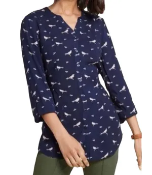 Modcloth Trusty Traveler Bird Print Top thumbnail 1