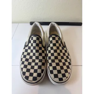 Vans Checkerboard Slip On Shoes‎ Women 8 Canvas Skate Sneakers Minimalist thumbnail 2