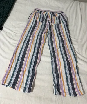 Old Navy Striped Pants Linen Blend Small thumbnail 2