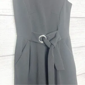 Romeo & Juliet Couture Black Sleeveless Belted Wide Leg Jumpsuit Size Medium thumbnail 6