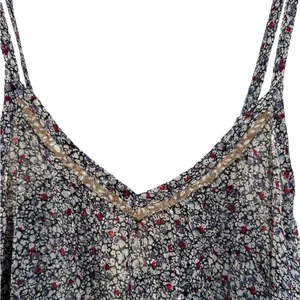 Anthropologie STARING AT STARS SHEER DITZY PRINT MAXI STRAPLESS DRESS S thumbnail 5