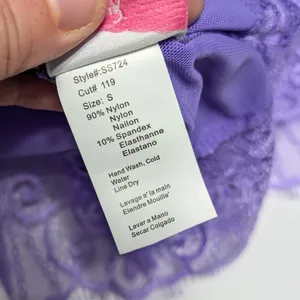 Shirley Of Hollywood Lace Emmy Babydoll Slip Chemise Lingerie Lilac Purple Sexy thumbnail 4