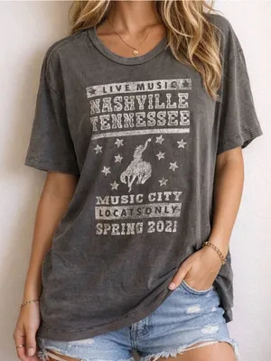 Aerie Nashville Graphic Distressed Tee thumbnail 1