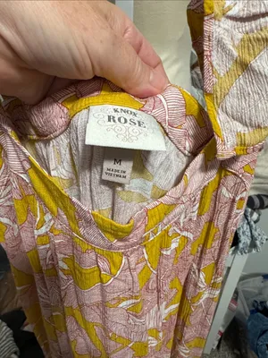 Knox Rose Pink and Mustard Floral Ruffled-Strap Maxi Dress thumbnail 2