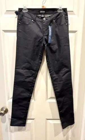 Celebrity Blues Women Skinny Coated Jeans Blue Sz 5 SJ20136D47 NWT‎ Party Biker thumbnail 1
