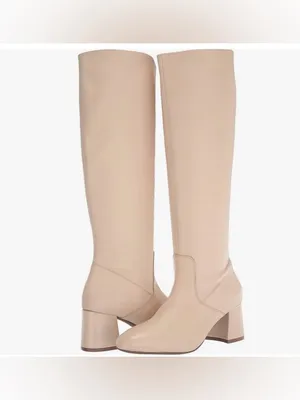NWOB Seychelles Beige Knee High Block Heel Boots Size 10 thumbnail 2