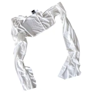 NWT Princess Polly White Long-Sleeve Bolero Shrug Sheer Ruffle Balletcore Y2K thumbnail 4
