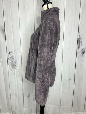 The North Face Jacket Women Sz M Purple Fleece Full Zip Osito Fuzzy Pile Logo thumbnail 5