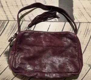 Hobo Leather Shoulder Bag Purple thumbnail 1