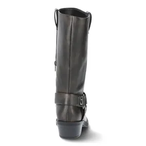 Time and Tru Womens Boots 7.5 Brown Knee Faux Leather High Harness Moto Riding thumbnail 3