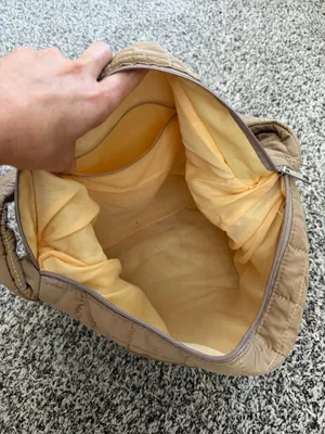 Puffy tan purse thumbnail 2