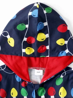 PatPat Christmas Lights Hooded Onesie Pajamas – Women’s Small – New With Tags thumbnail 3
