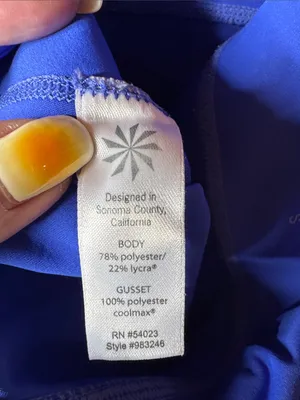Athleta Cross It Shortie Royal Blue Compression Shorts Size Small thumbnail 8