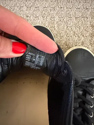 Ecco Black Leather Soft 7 Lace-Up Sneakers with White Sole - Euro 40 / US 9-9.5 thumbnail 7
