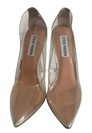 Steve Madden Transparent Heels with Nude Accents thumbnail 1