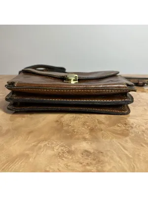 Patricia Nash Distressed Brown Leather Organizer Crossbody Wallet Bag Boho Vinta thumbnail 7