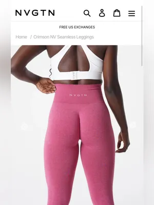 NVGTN Pastel Pink NV Seamless Leggings sz XS thumbnail 5