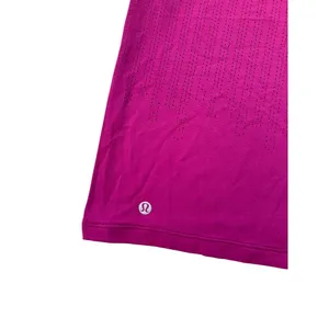 LULULEMON Pink Workout Short Sleeve Top Size 8 thumbnail 3