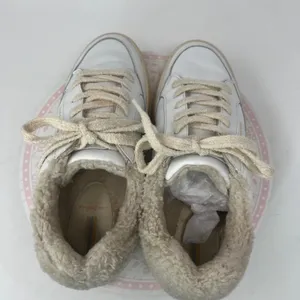 SAM EDELMAN Wess Sneaker Women 10 White Leather Faux Shearling‎ Platform Low Top thumbnail 6
