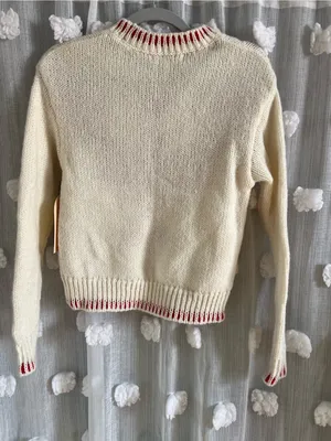 Coco & Shay Cream & Red Lobster Knit Sweater thumbnail 2