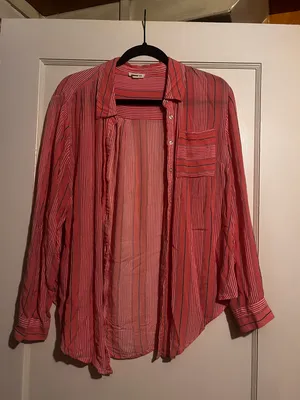 Stripped Pink Button Up thumbnail 1