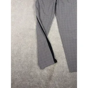 Athleta Pants Womens 4 Gray Black Plaid Brooklyn Ankle‎ Side Stripe Stretch thumbnail 2