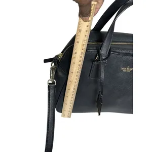 Kate Spade New York Black Saffiano Leather Satchel Crossbody Top Handle Bag thumbnail 10