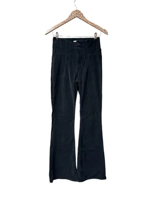 Free People We The Free Jayde Cord Flare Jeans Corduroy Beluga Black 26 thumbnail 5