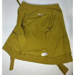 Athleta Triumph Hoodie Mustard Yellow Full Zip Sweatshirt XS TP Thumbholes thumbnail 7