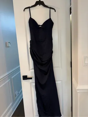 House of CB Freya Gathered Spaghetti Strap Gown thumbnail 2