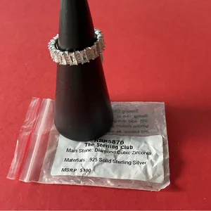 Bomb Party RBP5870 “The Sterling Club” Cubic Zirconia on .925 SSS Sz 7 Ring NWT thumbnail 4