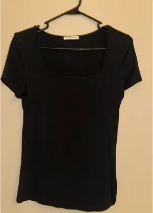 Black Square Neck Top Size M thumbnail 1