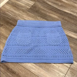 Free People FP Beach Mairead Fauxchet Skirt Periwinkle XL thumbnail 2
