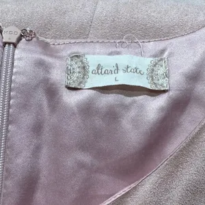 Altar’d State Crushed Velour Pink Scalloped Dress Women’s Large thumbnail 2