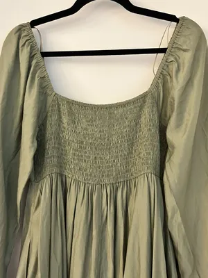 Baltic Born Annalisa Midi Dress in Olive Green Size S NWOT thumbnail 10