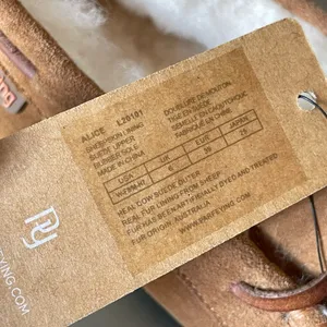 Parfeying Women’s Sheepskin Lined Suede Moccasin Slippers Tan UK 6 EU 39 US 8 thumbnail 2