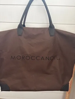 Moroccanoil Large Brown Nylon Weekender Tote Bag Travel Gym Carryall thumbnail 1