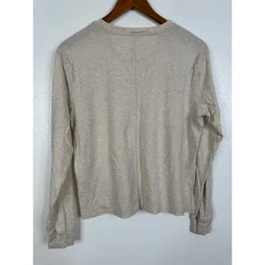 Carhartt Womens Loose Fit Long Sleeve Pocket T-Shirt Oatmeal TK6121-W Small thumbnail 2