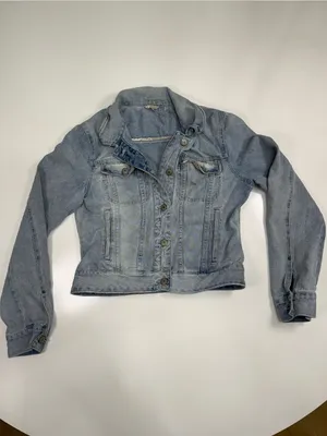 Free People Faded Light Blue Denim Jacket thumbnail 2